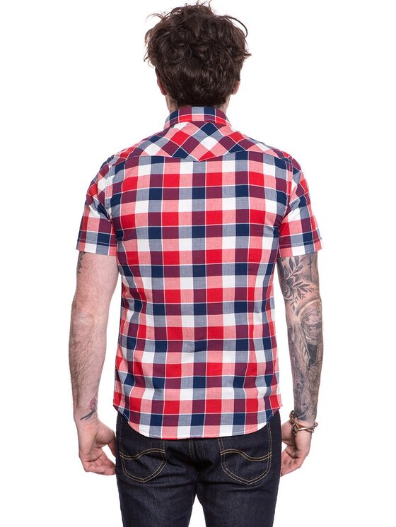 Lee Lee Koszula SS WESTERN Biały Slim Fit
