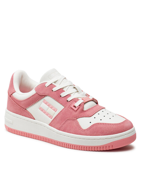Tommy Jeans Tommy Jeans Laisvalaikio batai Tjw Retro Basket Washed Suede EN0EN02486 Rožinė
