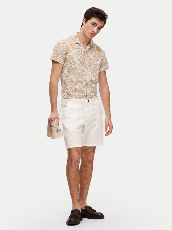 Selected Homme Selected Homme Szorty materiałowe Brody 16087638 Écru Regular Fit