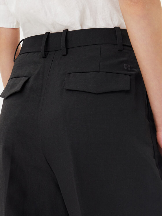 Tommy Hilfiger Tommy Hilfiger Pantaloni di tessuto WW0WW45460 Nero Relaxed Fit