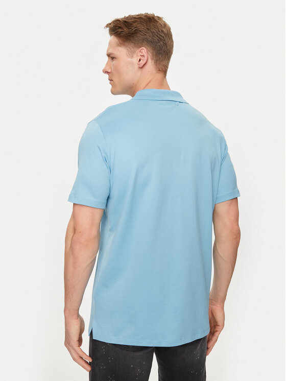 KARL LAGERFELD KARL LAGERFELD Тениска с яка и копчета 745028 542232 Син Regular Fit