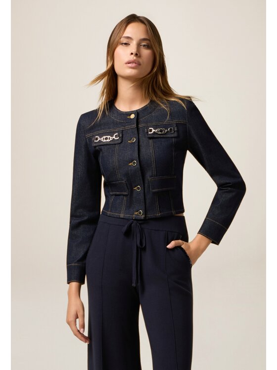 Oltre Oltre Giacca di transizione R401R002261N034 Blu Slim Fit