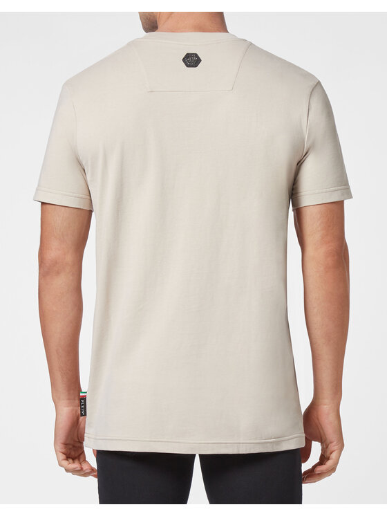 PHILIPP PLEIN PHILIPP PLEIN T-Shirt 4693 Beżowy Regular Fit