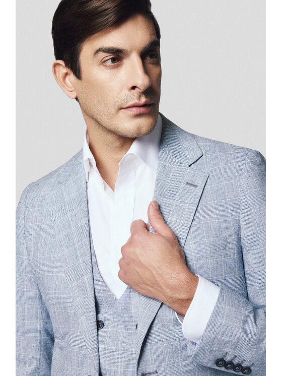 Lancerto Lancerto Marynarka Lanusei MA131125000005 Niebieski Slim Fit