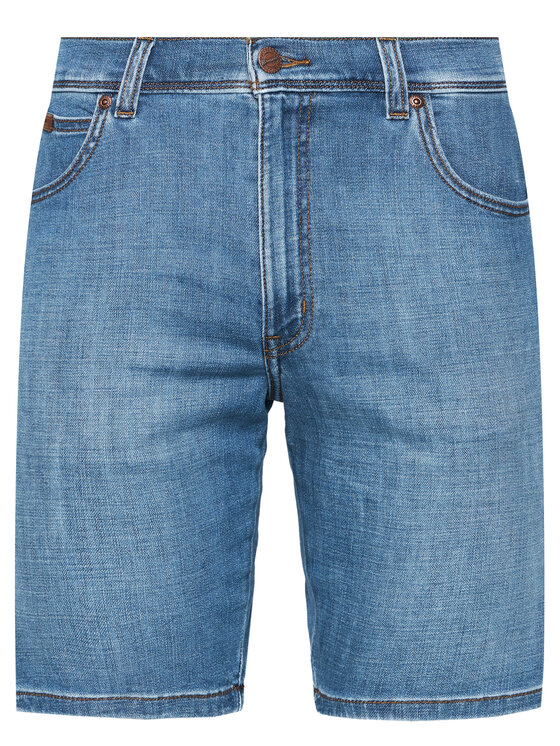 Wrangler Wrangler Pantaloni scurți de blugi Texas W11CQ187W Albastru Slim Fit
