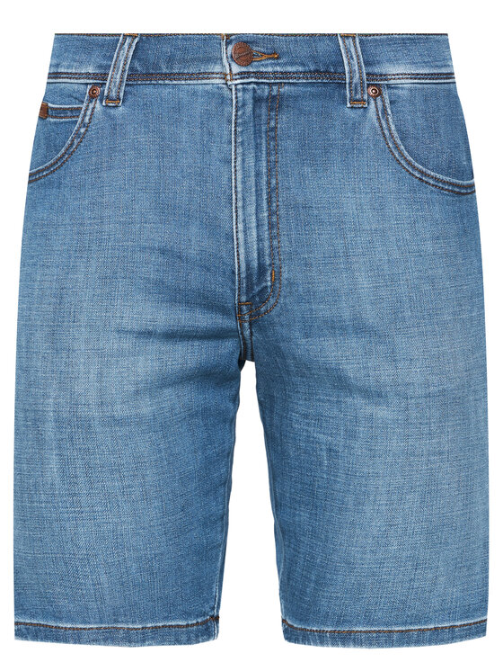 Wrangler Wrangler Szorty jeansowe Texas W11CQ187W 112126019 Niebieski Slim Fit