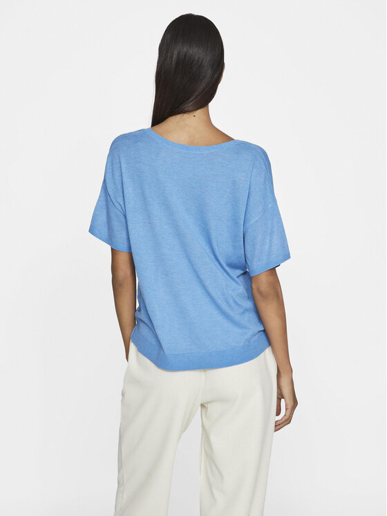 Vila Vila T-krekls Abella 14089540 Zils Relaxed Fit