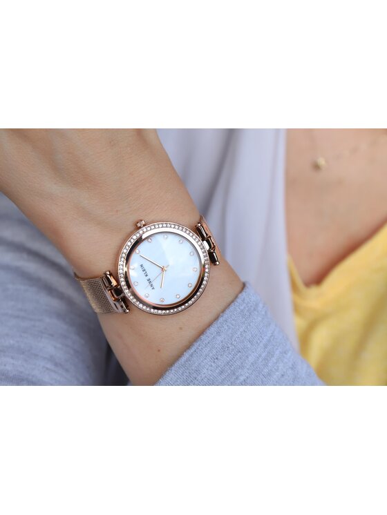 Anne Klein Anne Klein Zegarek AK-2972MPRG Różowe złoto