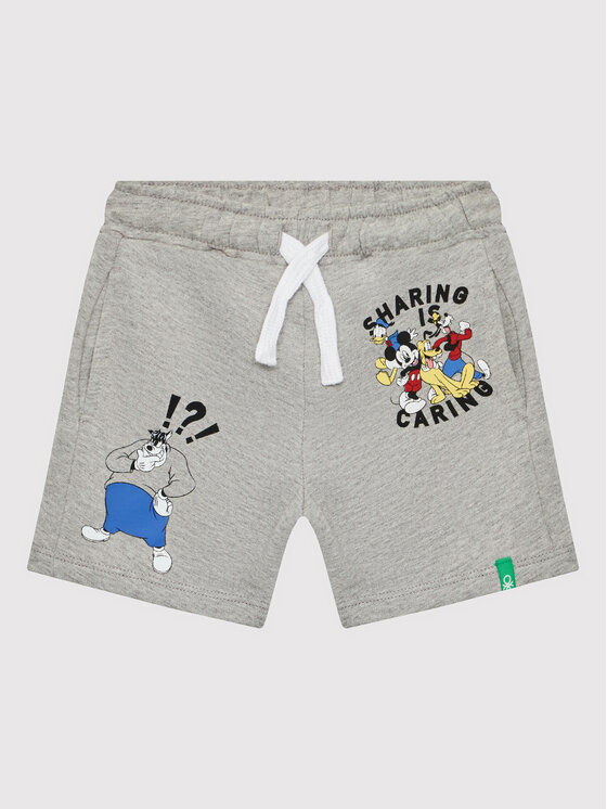 United Colors Of Benetton Pantaloni scurți sport DISNEY 3BC1G900I Gri Regular Fit