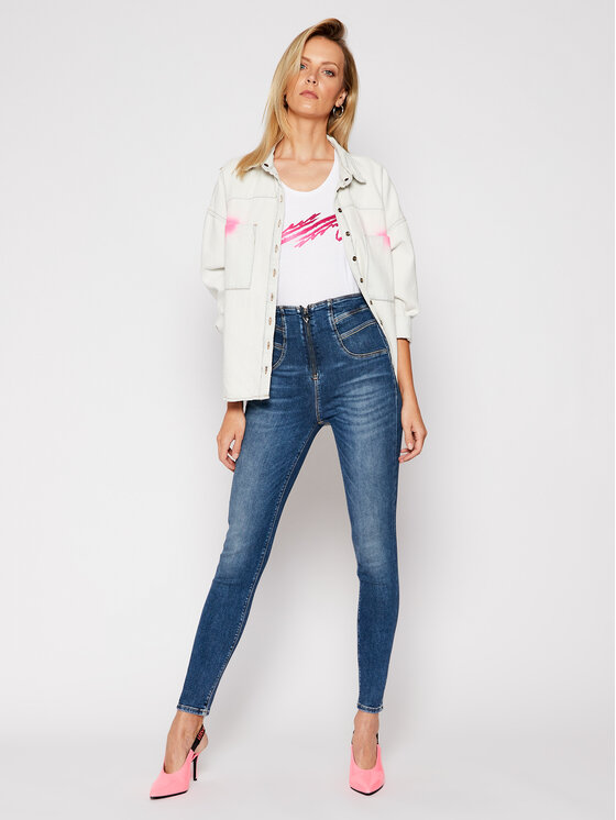 Guess Guess T-krekls Latisha Tee W0BI84 J1311 Balts Slim Fit
