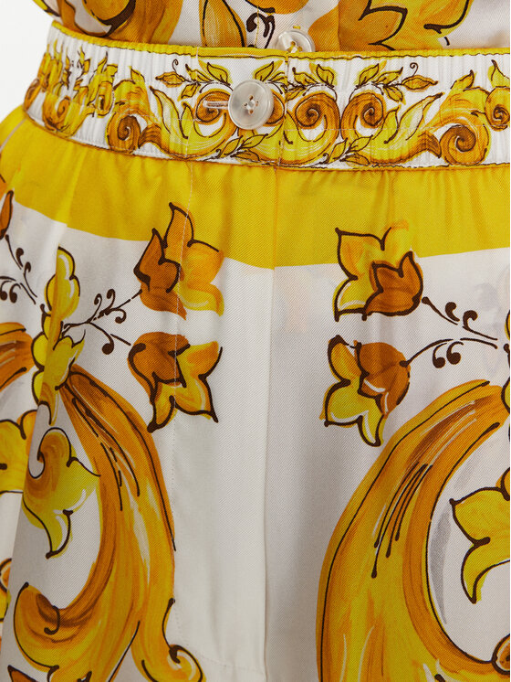 Dolce&Gabbana Dolce&Gabbana Spodnie materiałowe FTC63T HI1BE HG3TN Żółty Regular Fit