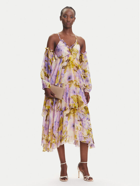 Dixie Dixie Sukienka koktajlowa A207W016A Kolorowy Regular Fit