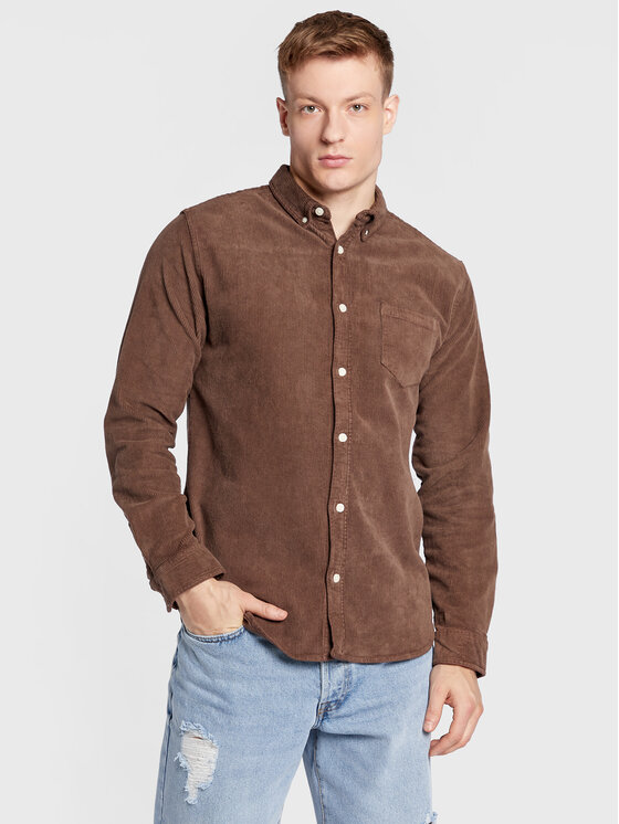 Redefined Rebel Redefined Rebel Риза Sean 184058 Кафяв Regular Fit