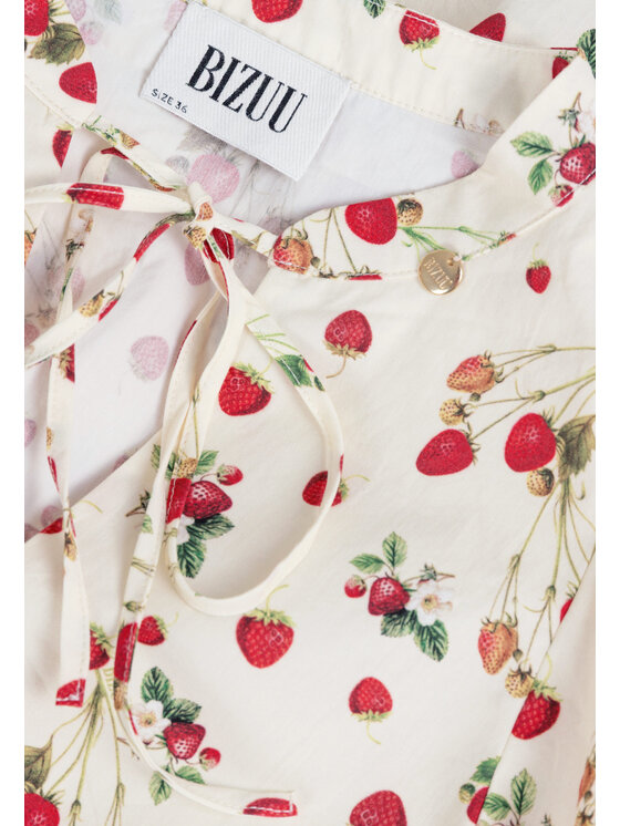 BIZUU BIZUU Bluzka ANDRASSA Biały Standard Fit