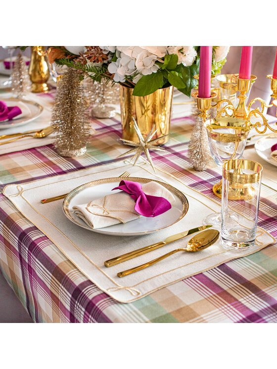 Roseberry Home Roseberry Home Obrączka na serwetki kokardka Fuchsia Różowy