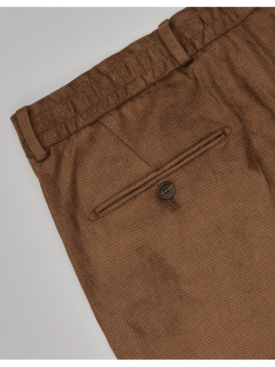 Borgio Borgio Spodnie garniturowe sueglio_br Brązowy Slim Fit