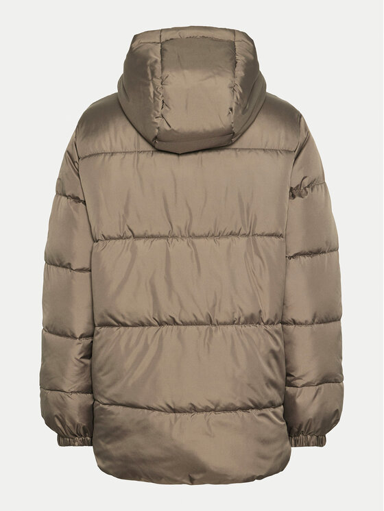 Pieces Pieces Зимно яке Maddie 17150938 Бежов Relaxed Fit