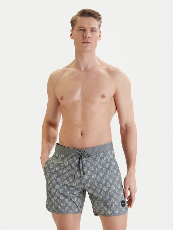 RVCA RVCA Szorty kąpielowe Freeport M1072RFT Szary Regular Fit
