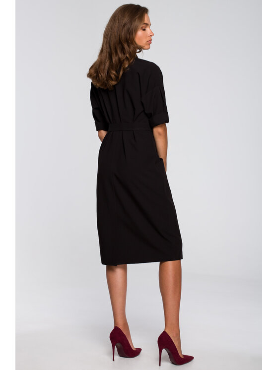 Stylove Stylove Sukienka codzienna S230 Czarny Regular Fit