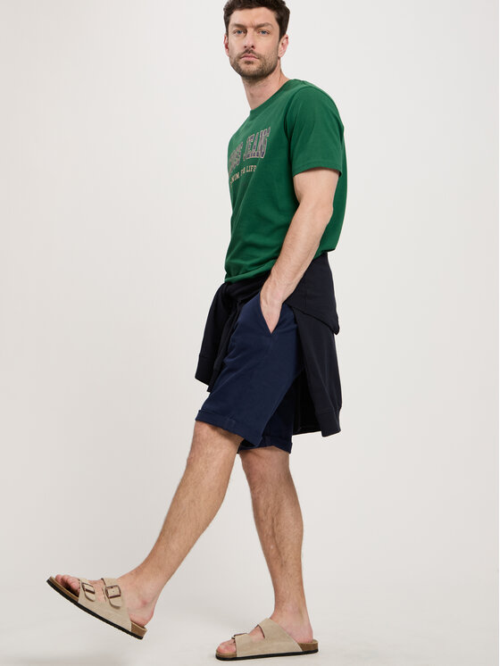 Cross Jeans Cross Jeans T-Shirt 16016-530 Zielony Regular Fit