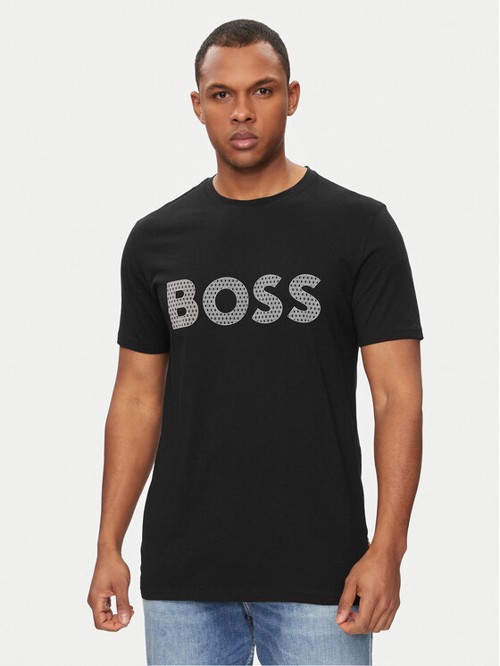 Boss T-krekls Teebossrete 50495719 Melns Regular Fit