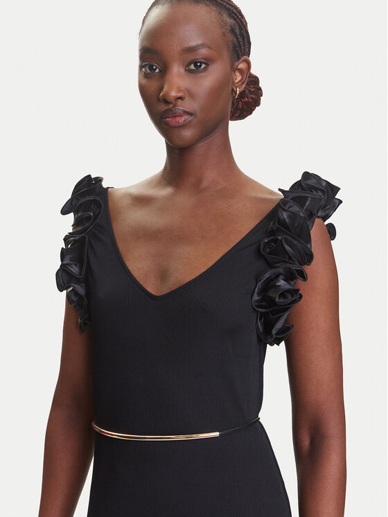 Fracomina Fracomina Coctailkleid FR25SD3005J46301 Schwarz Regular Fit