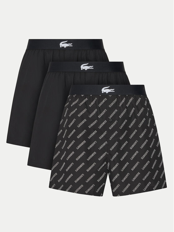 Lacoste Lacoste Bokserių komplektas 7H1755 Juoda Regular Fit