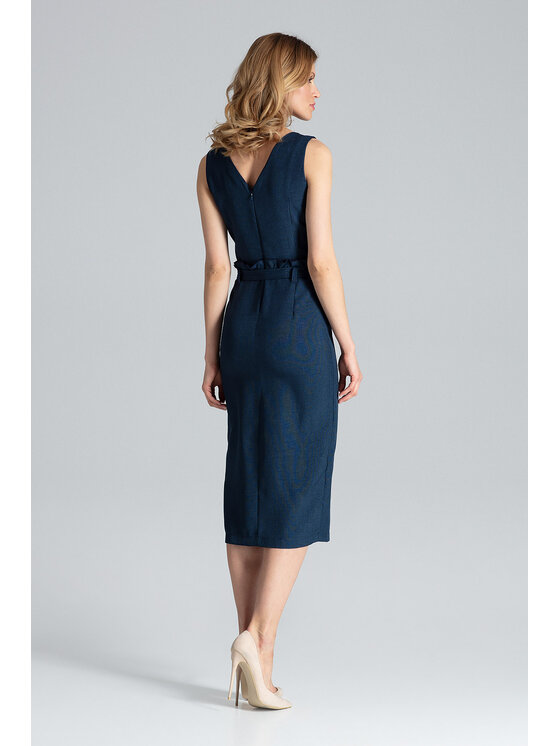 FIGL FIGL Šaty M633 Tmavomodrá Regular Fit