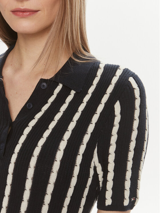 Tommy Hilfiger Tommy Hilfiger Trikotažinė suknelė WW0WW41748 Tamsiai mėlyna Regular Fit