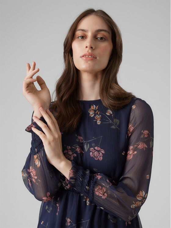 Vero Moda Vero Moda Φόρεμα καθημερινό Milla 10244553 Σκούρο μπλε Regular Fit