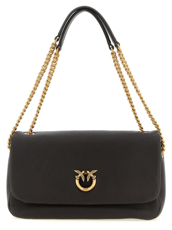 PINKO PINKO Torebka Brown Lamb Leather Shoulder Brązowy