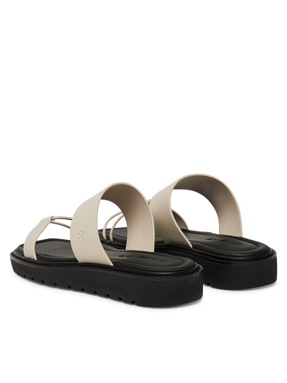 Calvin Klein Jeans Calvin Klein Jeans Šľapky Rope Sandal Soft Lth Mg YW0YW01864 Écru