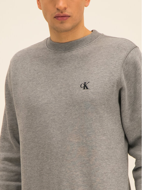 Calvin Klein Jeans Calvin Klein Jeans Mikina Embroidered Logo J30J314536 Sivá Regular Fit