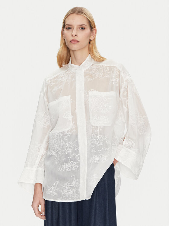 Munthe Munthe Marškiniai Fortunato 251104025135 Balta Relaxed Fit