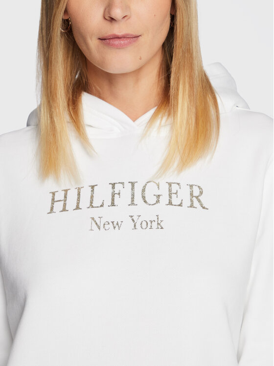 Tommy Hilfiger Tommy Hilfiger Μπλούζα Foil WW0WW37181 Λευκό Regular Fit