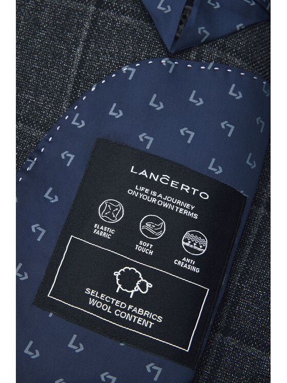 Lancerto Lancerto Marynarka Niagara MA073224000002 Szary Regular Fit