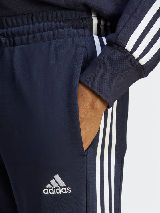 adidas adidas Pantaloni da tuta Essentials French Terry Tapered Cuff 3-Stripes Joggers IC9406 Blu Regular Fit