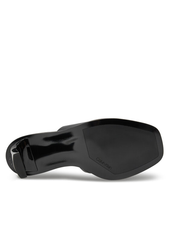 Calvin Klein Calvin Klein Klapki Heel Slide 70 Lth HW0HW02072 Czarny