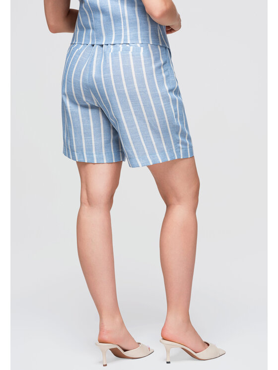 Ombre Ombre Szorty materiałowe OW-ST-E0017 Niebieski Relaxed Fit
