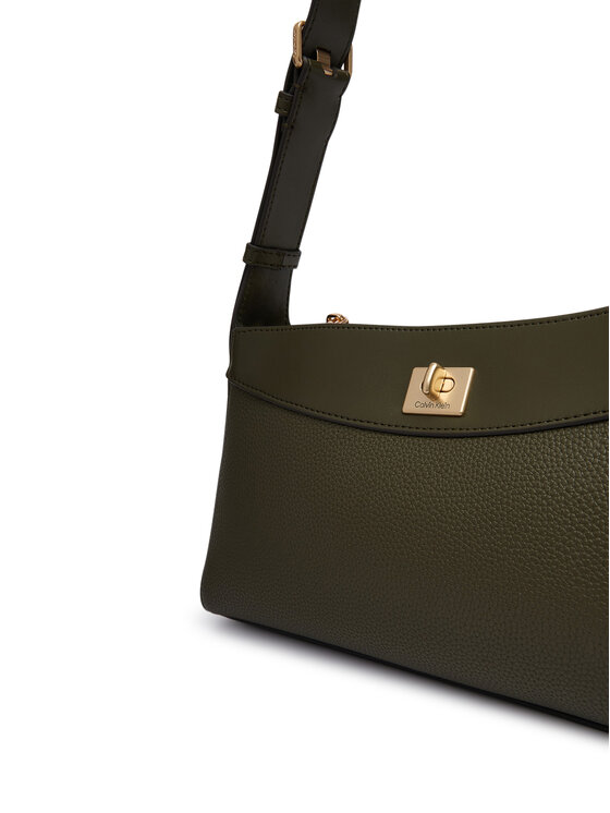 Calvin Klein Calvin Klein Torbica Mix Media Shoulder Bag LV04F3886G Tamno zelena