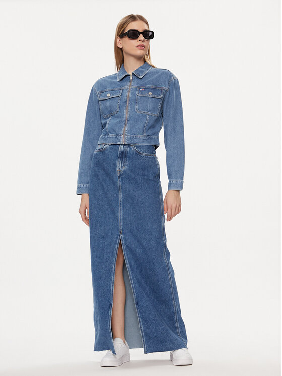 Tommy Jeans Tommy Jeans Kurtka jeansowa Claire DW0DW17656 Niebieski Regular Fit