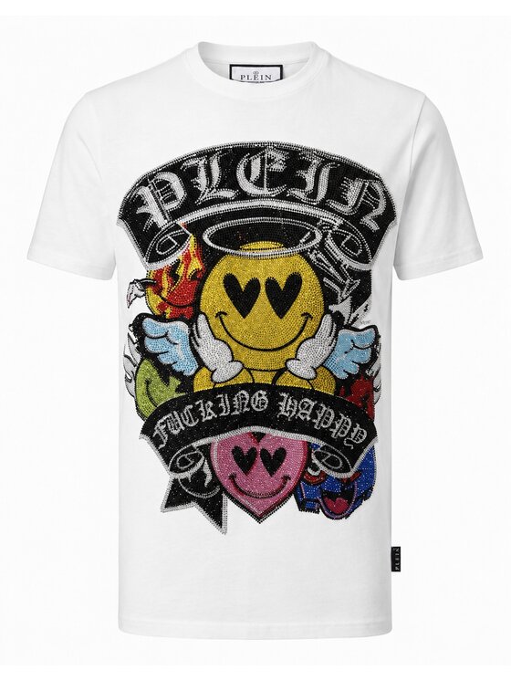 PHILIPP PLEIN PHILIPP PLEIN T-shirt 31664 Bianco Regular Fit
