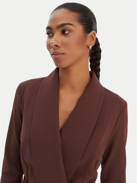 Rinascimento Rinascimento Cocktail obleka CFC0126777003 Rjava Slim Fit