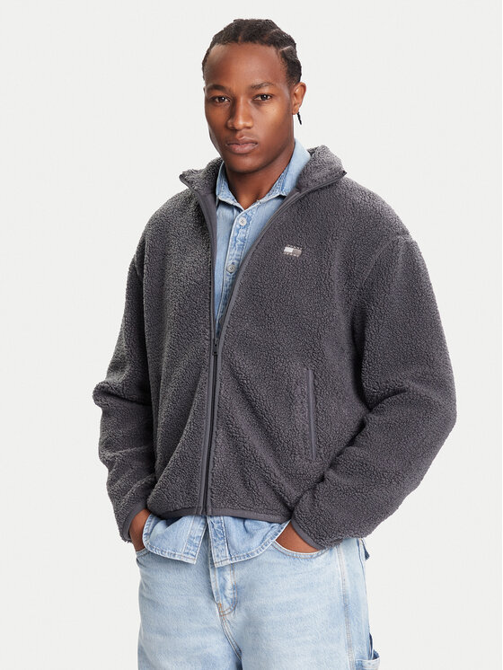 Tommy Jeans Tommy Jeans Mikina DM0DM22078 Šedá Relaxed Fit