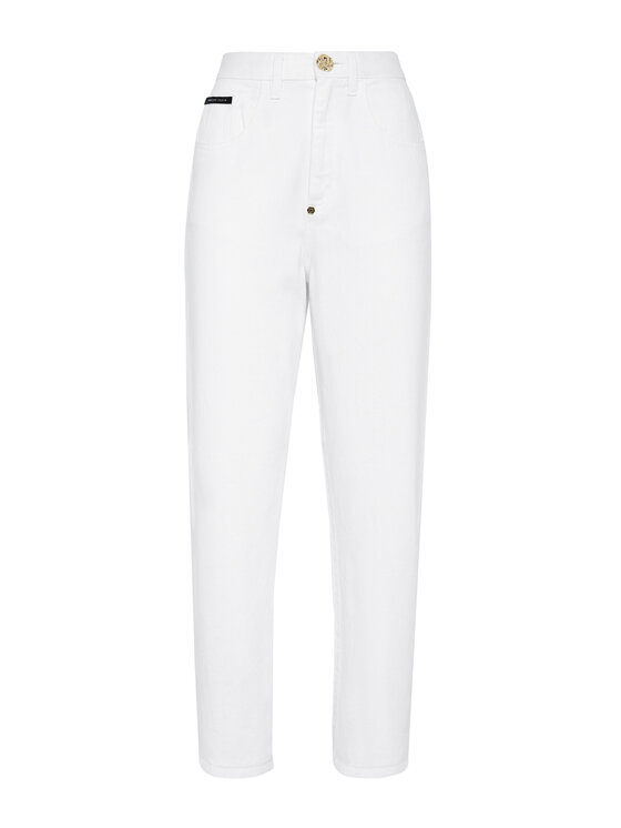 PHILIPP PLEIN PHILIPP PLEIN Jeansy 6327 Biały Mom Fit