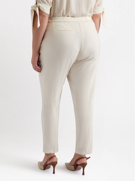Fiorella Rubino Fiorella Rubino Spodnie materiałowe P134T004833N011 Biały Regular Fit