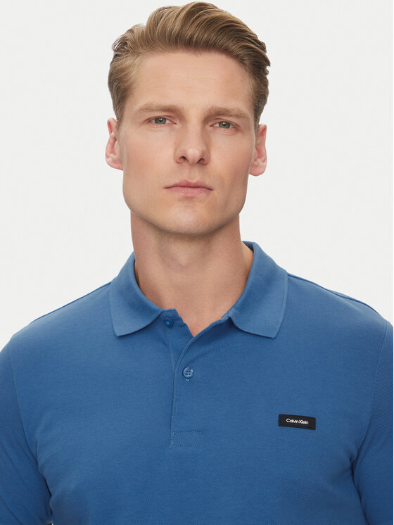 Calvin Klein Calvin Klein Поло K10K111196 Голубий Slim Fit