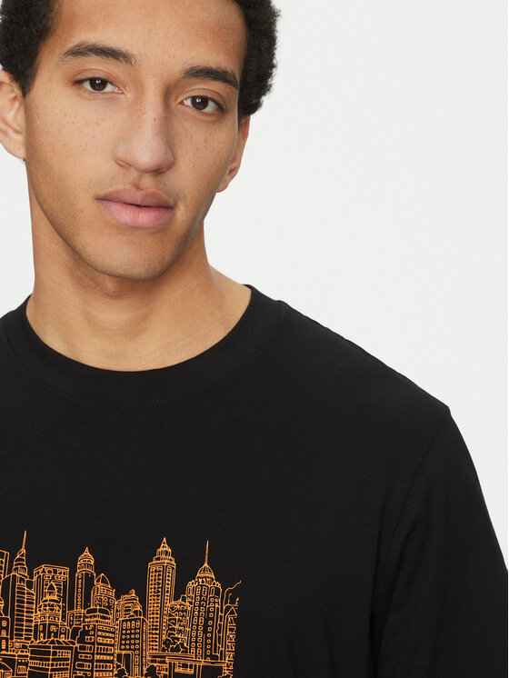 Jack & Jones Jack & Jones T-Shirt Boston 12272981 Černá Relaxed Fit