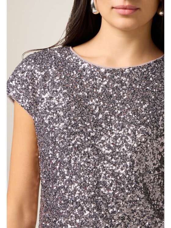 Oltre Oltre T-shirt G030J004388N013 Argento Regular Fit