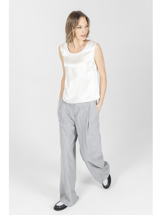 Deni Cler Milano Deni Cler Milano Top W-DC-0006-F2-F8-11-1 Kremowy Regular Fit